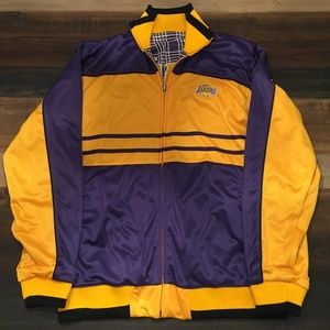 Official NBA Reversible Lakers Warm Up Jacket
